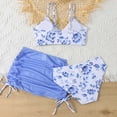 thumbnail image 6 of HCNTES Girls Swimsuits Size 14-16 Long Sleeve Girls Bikini Swimsuits with Shorts Kid 3 Piece Bikini Sets Sport Bathing Suits Girls Swimsuits Size 6-7 Girls Swimsuit with Shorts(Blue,13-14 Years), 6 of 9