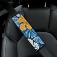 thumbnail image 5 of WYYP Flowers Leaves Pattern Car Seat Belt Cover Soft Comfort Pads 2Pcs, 5 of 6