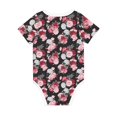 thumbnail image 5 of Balery Rose Flowers Pattern Baby Climbing Clothes Infant Bodysuit Cute Infant Bodysuit Baby Romper-9M, 5 of 7