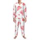 thumbnail image 3 of Balery Pink Hearts Pijama para Hombre de Dos Piezas con Manga Larga, Conjunto de Dormir y Descanso Suave con Bolsillos-Large, 3 of 7