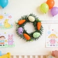 thumbnail image 4 of Mrzvby Easter Garland Decoration,Spring Wreaths for Front Door 22 Inch Artificial Summer Wreath Daisy and Lavender Wreath with Wildflowers for Home Wall Farmhouse Springtime Easter Holiday Party, 4 of 6