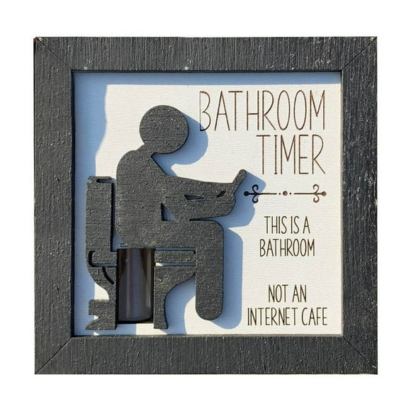 SIfdSeng Get it Fast Reversible Bathroom Timer Fun Gift Wooden