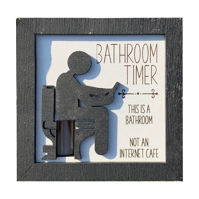 SIfdSeng Get it Fast Reversible Bathroom Timer Fun Gift Wooden