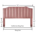 Velvet Upholstered King/Cal King Headboard, Tufted Headboard for King