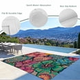 thumbnail image 3 of Colorful Abstract Floral Outdoor Rug for Patio/Deck/Porch, Non-Slip Large Area Rug 5 x 8 Ft, Farmhouse Vintage Flowers Boho Indoor Outdoor Rugs Washable Area Rugs, Camping Rug Carpet Runner, 3 of 8