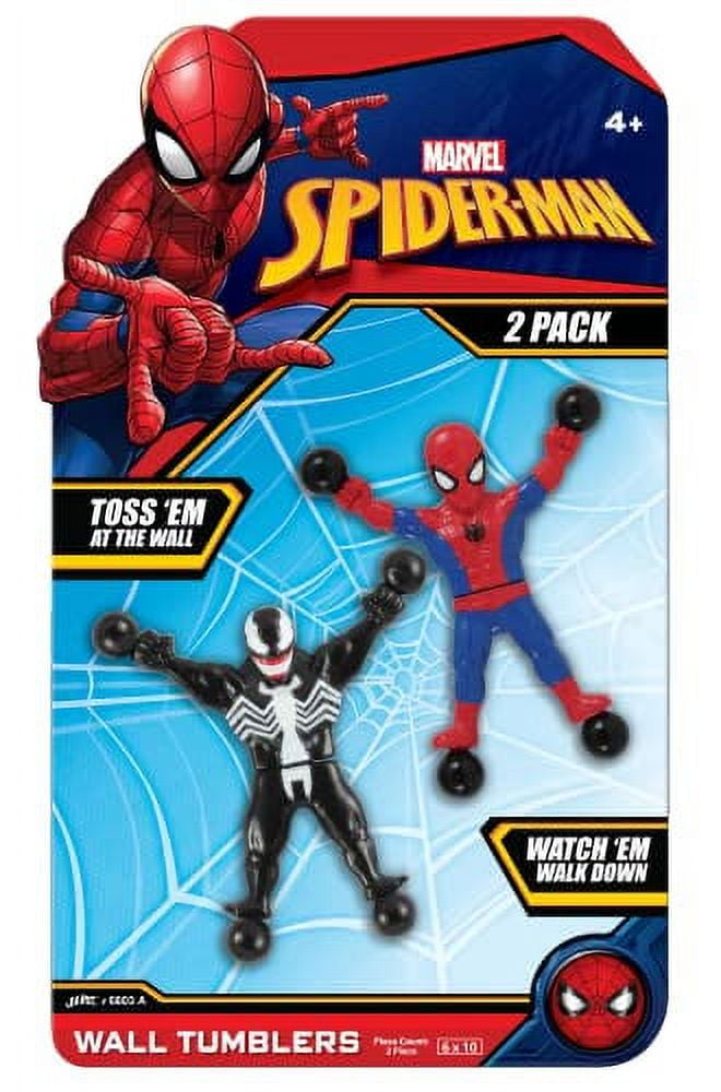 JA-RU Marvel Wall Walkers Sticky Wall Crawlers Spider-Man & Venom