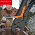 thumbnail image 3 of 7/9/10" Multi-Function Locking Pliers Round/Straight Mooth Pipe Wrench Universal Pressure Pliers Strong Clamp Tool Hand Tools (7 in round), 3 of 7