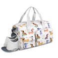 thumbnail image 2 of Women Men Gym Bag,Dachshund Sport Small Duffle Bag Spend the Night Bags for Women with Shoes Compartment Washbag,Detachable Shoulder Strap,19.7x8.3x11 Inches, 2 of 5