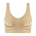 thumbnail image 2 of SMihono Bras for Women No Underwire Everyday T Shirt Bra Hot Rhinestone Bralettes Back Smoothing Anti-Sagging Breasts Bralette Khaki XL, 2 of 6