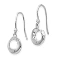 thumbnail image 2 of Primal Silver Sterling Silver Rhodium-plated Polished 0.02 Cttw Diamond Earrings, 2 of 2