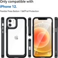 thumbnail image 6 of Case for iPhone 12 iPhone 12 pro Case Slim Dropproof [Defend from Drop/Scratch/Slip/Fingerprint] Clear Acrylic Hard Back Soft TPU Bumper Hybrid Phone Cover for iPhone 12 Pro/12-Black, 6 of 16