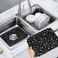 2 PACK Textured Pebble Sink Mat/protector, Adjustable Kitchen Home Sink