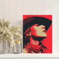 thumbnail image 2 of Pink Cowgirl Retro Poster Canvas Print, Girly Dorm Apartment Trendy Bedroom Living Room Home Wall Decor Art, 2 of 8