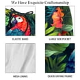 thumbnail image 4 of luoweisi Men's Beach Shorts Quick Dry Swim Trunks with Mesh Lining Parrot 2XL, 4 of 5