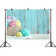 thumbnail image 2 of EREHome Polyester Fabric 7x5ft Easter Wood Wall Photography Backdrops Colorful Eggs Photo Studio Background Props Photographic Booth, 2 of 2