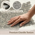 thumbnail image 6 of ODIKA Beige Dining Symmetrical Textured Taupe Intricate Traditional for Dorm Room, Small Living Apartment, Stain Resistant Low Profile, 6 of 7