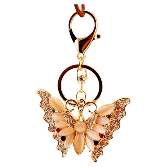 Masteelf 1Pc Eye Stones Keychain Unique Adorable Rhinestone Key Rings Creative Key Decoration