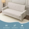 thumbnail image 5 of Aukfa Loveseat Sofa Couch with Storage Underneath, Small Couch for Bedroom, Living Room, Dorm, Beige, 5 of 8