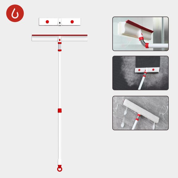 Yijie Raclette de Fenêtre Professionnelle 2-en-1 Outil de Lavage avec Extension Détachable