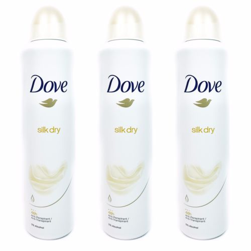 Dove Antiperspirant Body Spray 250 ml Silk Dry Pack of 3