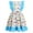 White+blue (No Hair Bow), variant on IDOPIP Toddler Kids Girls Back to School Dress with Hair Bow Cartoon Print First Day of School Outfit