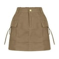 thumbnail image 4 of Taylonsss Clearance Fashion Women Casual Buttocks Short Skirt Solid Work Skirt With Pocket, 4 of 6