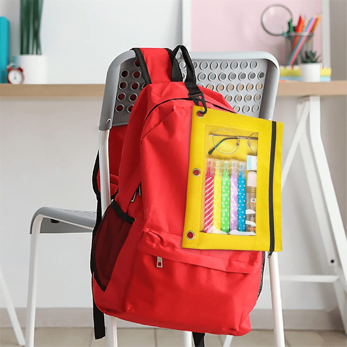 Pencil Pouch for 3 Ring Binders, 30 Bulk Pencil Pouches