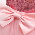 thumbnail image 4 of Fesfesfes Toddler Baby Girl Fashion Sleeveless Bow Princess Dress Girls Skirt Party Formal Dress Mesh Lace Dress On Sale, 4 of 7