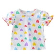 thumbnail image 3 of YTDSCS Toddler Girls T Shirts Ruffled Short Sleeve Versatile Tees Tops 1-8 Years Summer Cotton Clothes for Toddler, 3 of 9