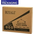 thumbnail image 6 of ROYALE 60 Pack Grey Plastic Hangers for Clothes - Heavy Duty Plastic Clothes Hanger Ideal for Everyday Standard Use - Lightweight & Space Saving Notched Plastic Hangers - Slim & Sleek Shoulder Groove, 6 of 9