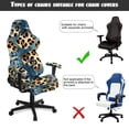 thumbnail image 5 of TSOVTHRID Denim Leopard Print 4 Pieces Gaming Chair Cover Stretchable Computer Chair Seat Slipcovers Universal Fit Gaming Chair Slipcovers with Armrest Covers, 5 of 7