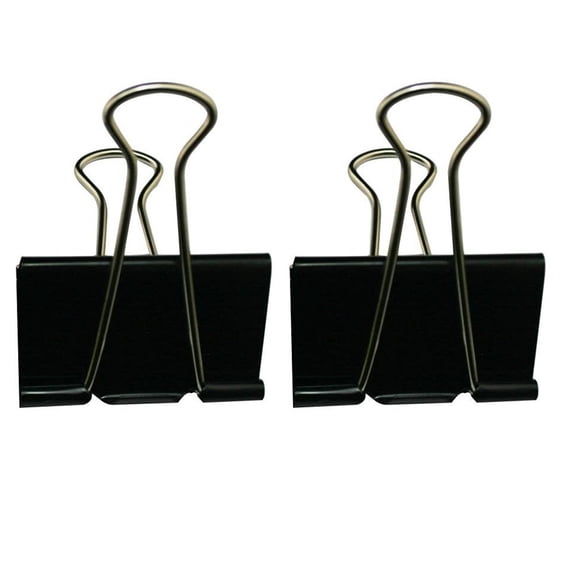 PTOOTP 12pcs Black Binder Clips for Holding Documents Office Work