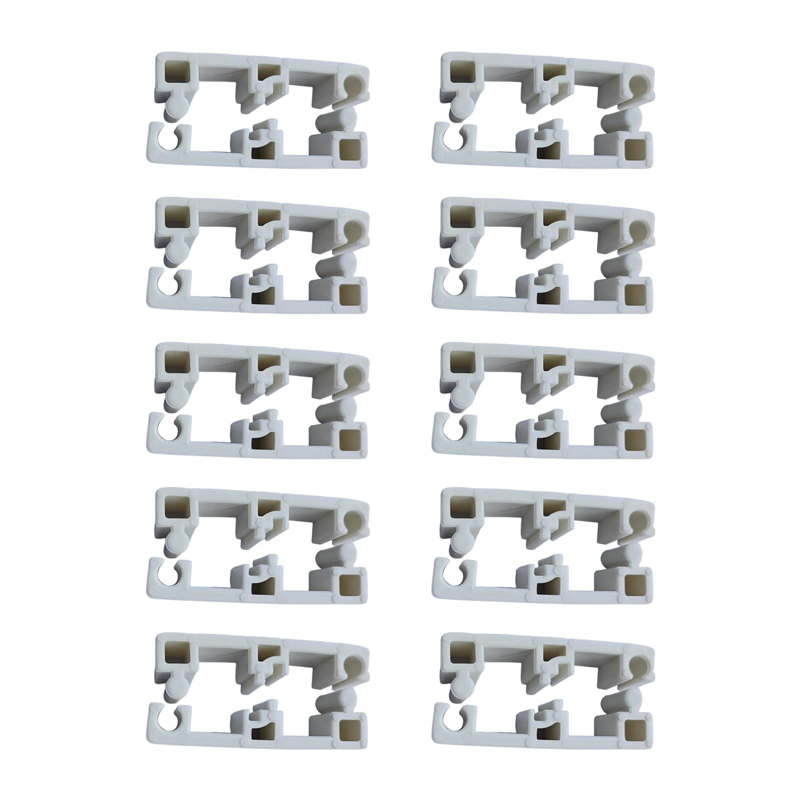 balikha 10 Pieces Pet Fence Clamps Dog Enclosure Accessories Clamp Connector Cat Villas Bird Cages Tube Fixing Buckles Playpen Lock White