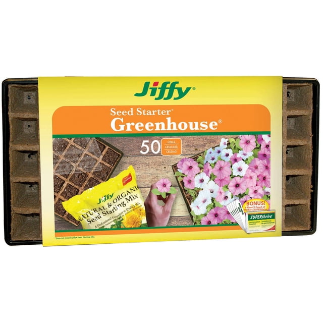 Bandeja Plant Seed Starter Jiffy Strips N con Superthrive