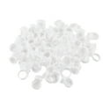 thumbnail image 4 of 100 piezas de soporte de paleta de anillo de pegamento desechable para extensión de pestañas, paleta de pegamento de plástico blanco para tatuajes, 4 of 12
