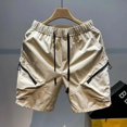 thumbnail image 3 of Pantalones cortos cargo para hombre, talla grande, cintura elástica negra, pantalones cortos de gran tamaño para hombre, Y2k, cómodos, de algodón, moda 2024, hermosos, 3 of 4