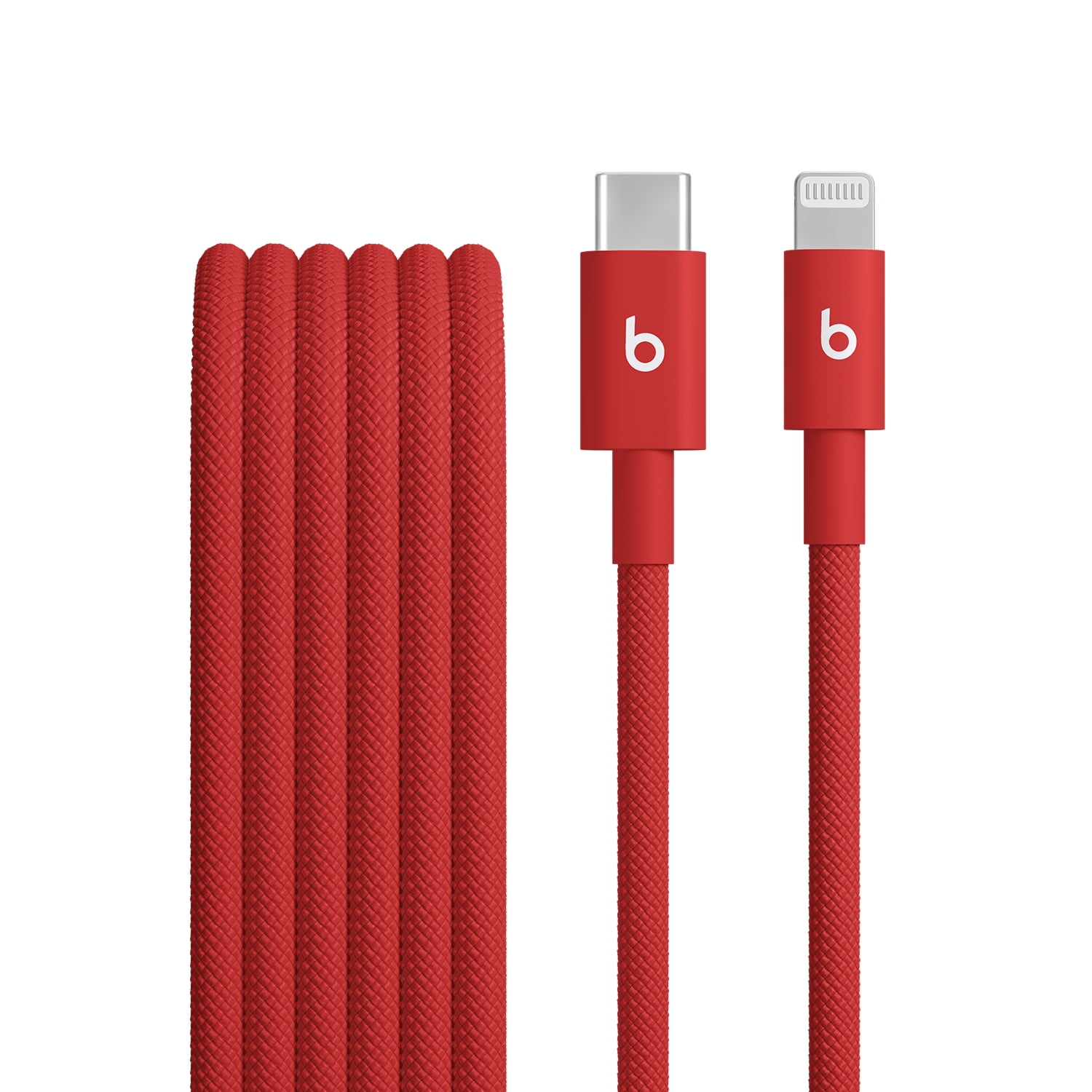 (2 pack) Beats USB-C to Lightning Woven Cable (1.5 m / 5 ft) - Rapid Red