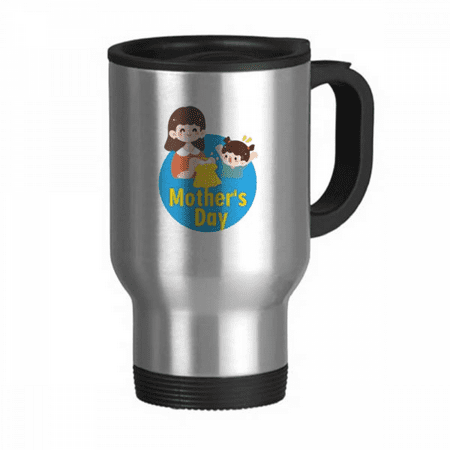 

Mother Day Love Great Art Deco Fashion Travel Mug Flip Lid Stainless Steel Cup Car Tumbler Thermos