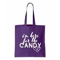 thumbnail image 1 of I'm Here For The Candy, Halloween Cotton Canvas Re-Usable Shopping & Carry-All Tote Bag, 1 of 3