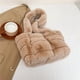 thumbnail image 3 of Bolso Hombro para Mujer Mano Peludo Informal Felpa Compras Suave (caqui), 3 of 6