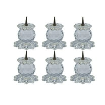Swarovski Candleholder: 010042 Set of 6 Pointed Bases | Faceted Crystal