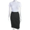 Pre-owned|Escada Womens Knee Length Straight Pencil Skirt Black White Size EUR 40