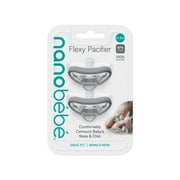 Nanobebe Flexy Baby Pacifiers, 0–3 Months, 2-Pack, Grey