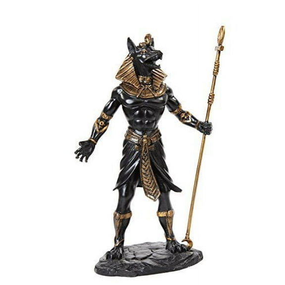 10.38 Inch Egyptian Anubis Mythological Black Finish Statue Figurine