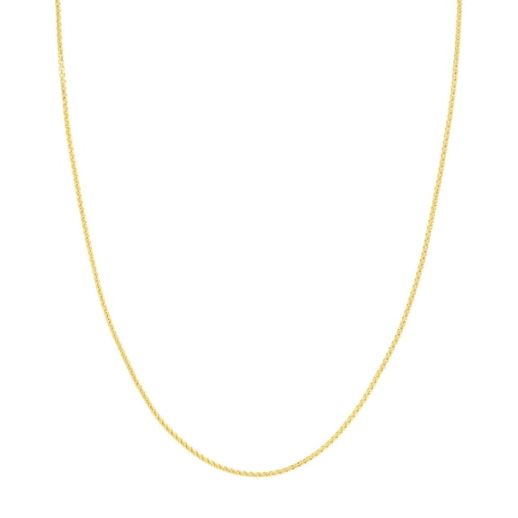 14K Yellow Gold Women's 20" 1.75mm Round Box Chain Necklace with 060 Gauge and Lobster Lock
