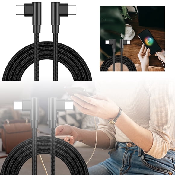 60W PD Fast Charging Cable - Nylon Braided, Type-C to Type-C - for Smartphones/Laptops, 3A Current, Durable & Universal