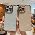thumbnail image 3 of Compatible with iPhone 14 Pro Max Case Glitter Sparkly Luxury Plating Bumper Transparent Cover Camera Lens Protection Shockproof Case for iPhone 14 Pro Max 5G (6.7 inch) (Silver), 3 of 6