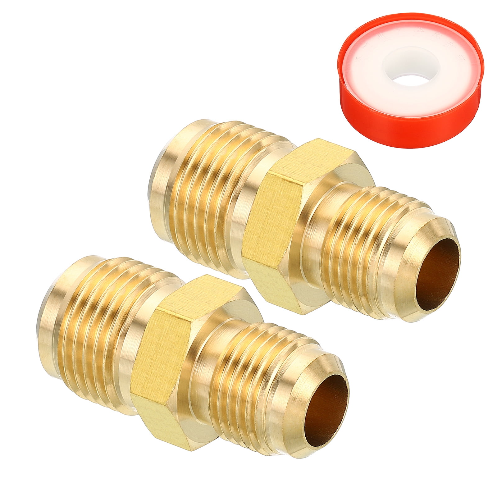 Uxcell 3/8 SAE Male x 1/2 SAE Male Flare Connector Brass Pipe Fitting