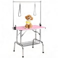 thumbnail image 1 of QinaQin Table de Toilettage pour Animaux Pliable et Ajustable - Station de Toilettage pour Animaux avec Rampes, Laisse et Tablette de Rangement, Cadre en Acier Inoxydable Robuste, 1 of 7