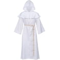thumbnail image 1 of SXcggal Men's Hooded Cloak Robe Solid Color Priest Monk Clothes Outfit Versatile Casual Unique Clothes, 1 of 6